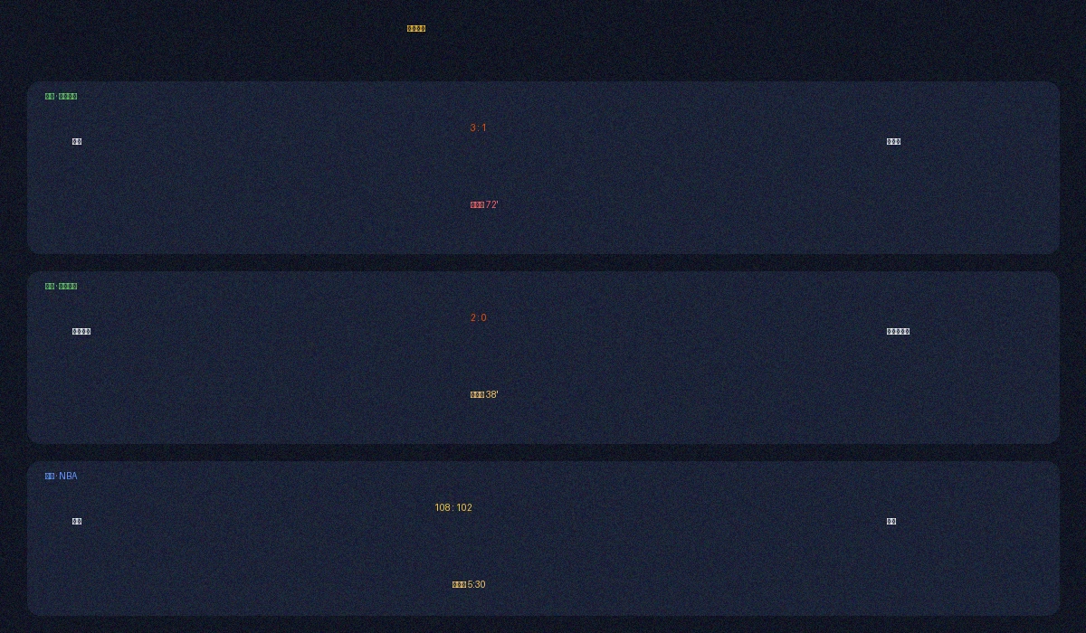 必威体育实时比分数据面板展示